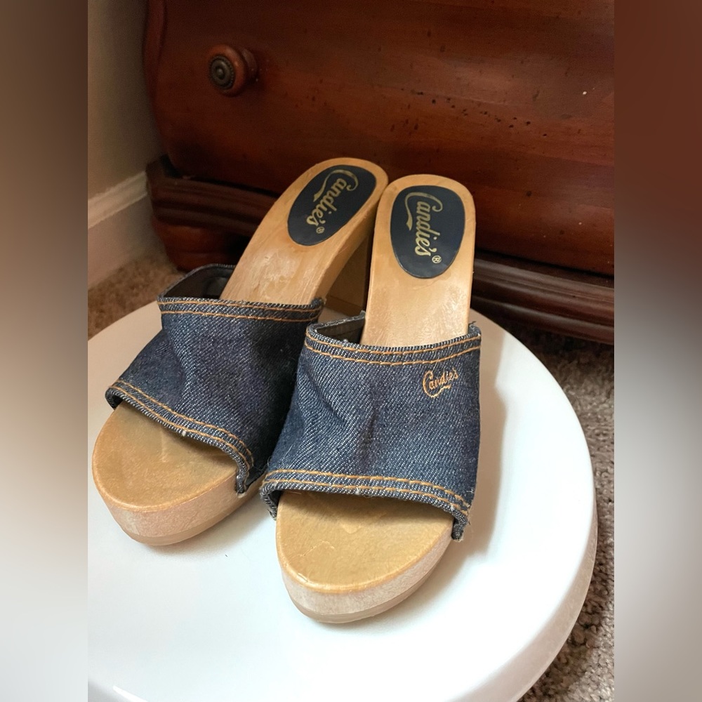 1980s Vintage Candies Blue Jean Heels (Size 8)